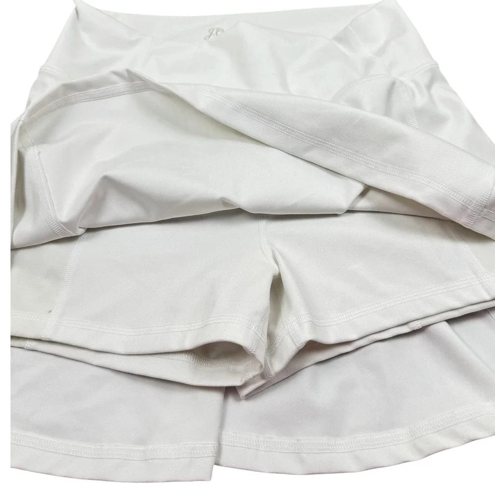 J. Crew Active White Skirt w/ Shorts Under Skort Small Tennis Golf Sports